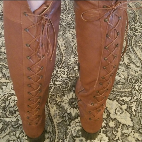 DKNY Leather Over the Knee Boots 9.5 - Picture 1 of 6